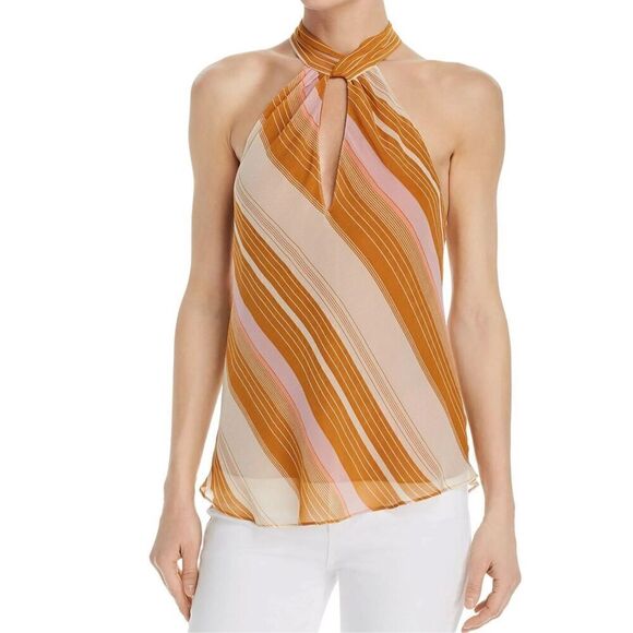 New. JOIE silk stripe halter top. Small. Retails $228 - Picture 2 of 9